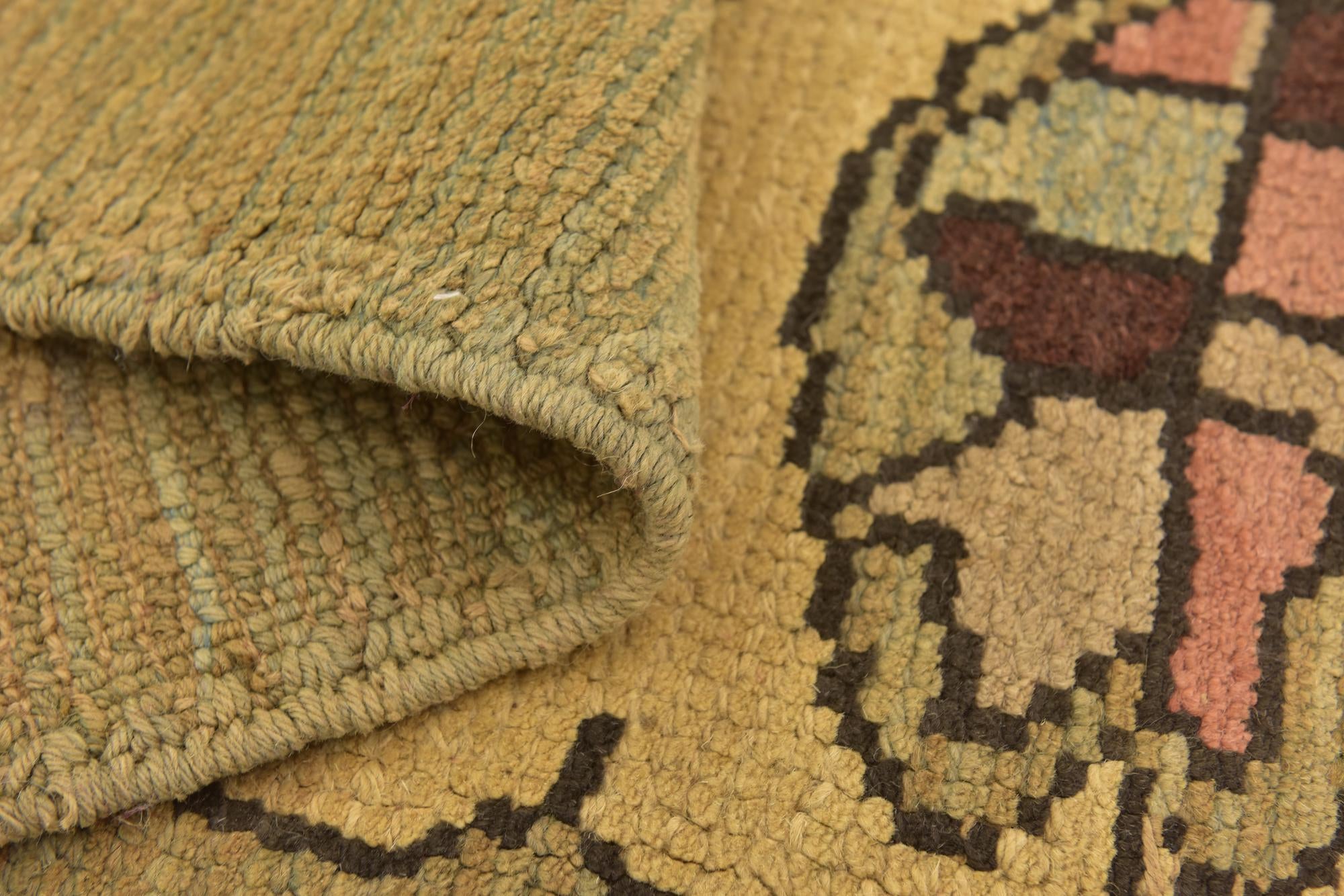 4' 2 x 11' 5 Hand Knotted Oushak Wool Runner Rug