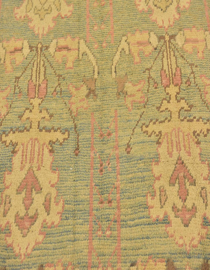 Detail image of 4' 3 x 8' 2  Hand Knotted Oushak Wool Runner Rug