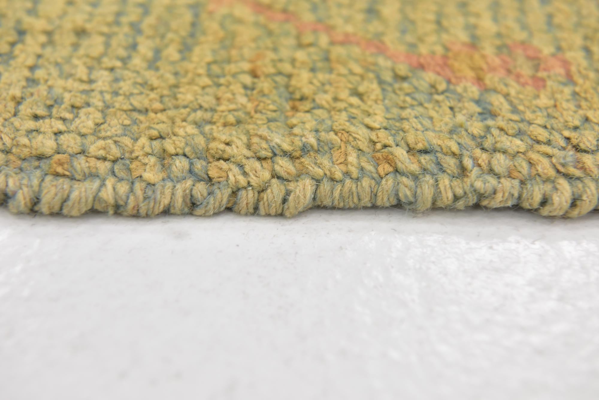 4' 3 x 8' 2 Hand Knotted Oushak Wool Runner Rug
