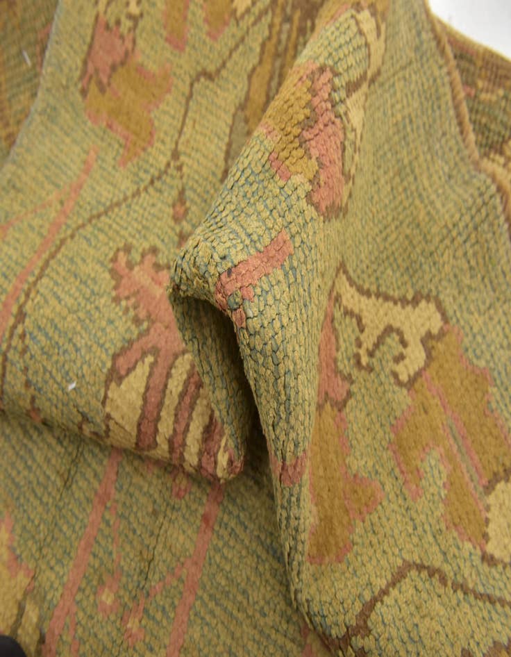 Detail image of 4' 3 x 8' 2  Hand Knotted Oushak Wool Runner Rug