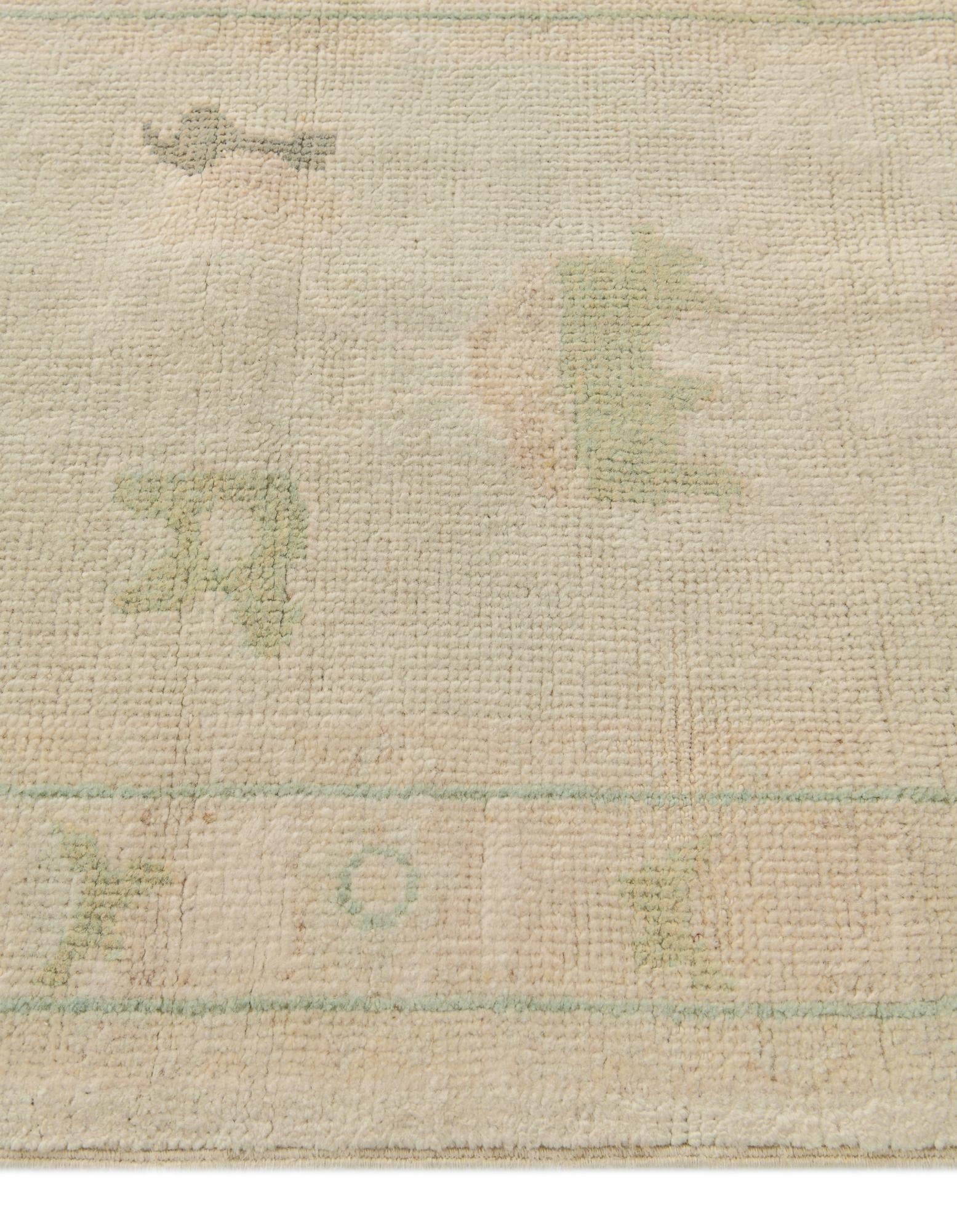 2' 9 x 10' 4 Hand Knotted Oushak Wool Runner Rug