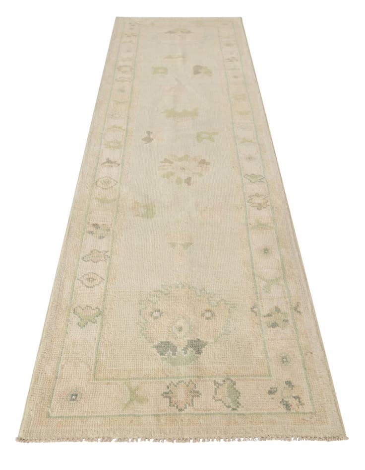 Detail image of 2' 9 x 10' 4 Hand Knotted Oushak Wool Runner Rug