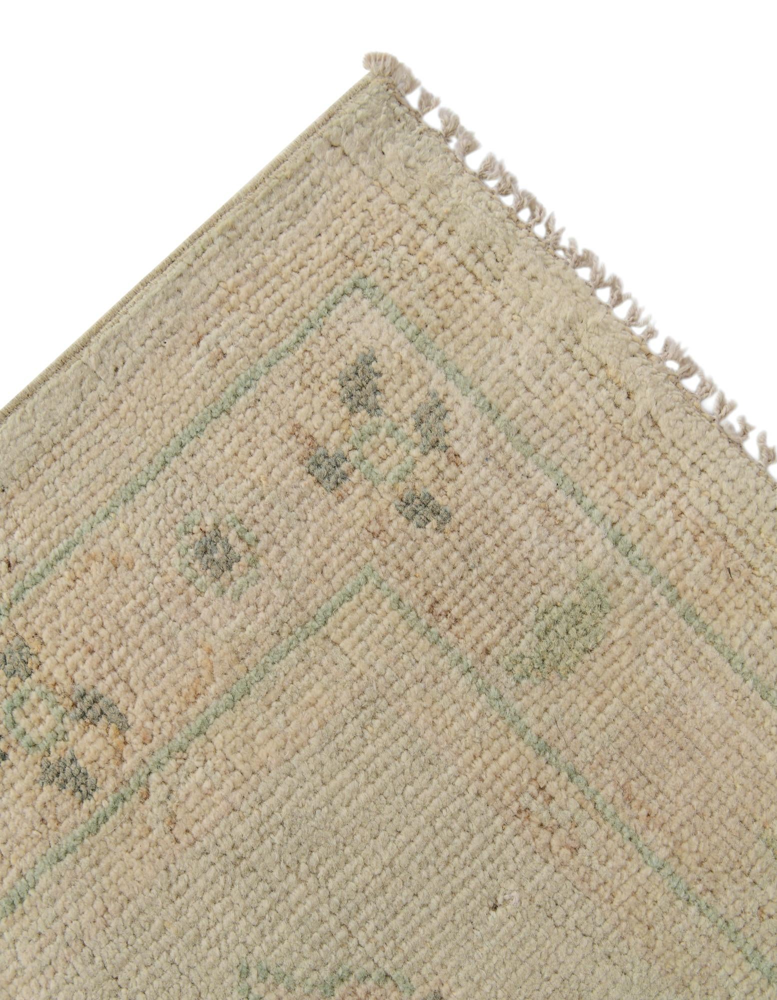 2' 9 x 10' 4 Hand Knotted Oushak Wool Runner Rug