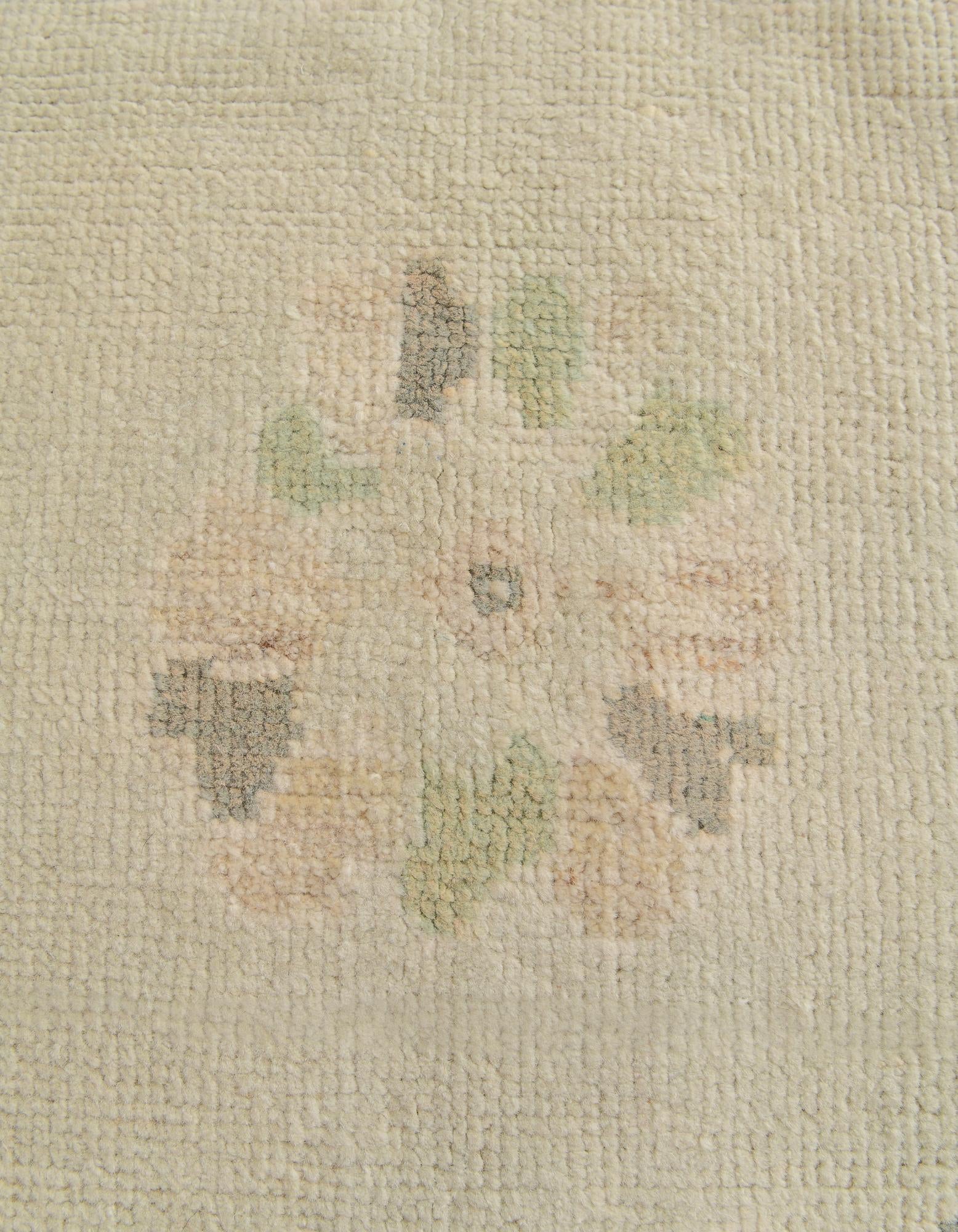 2' 9 x 10' 4 Hand Knotted Oushak Wool Runner Rug