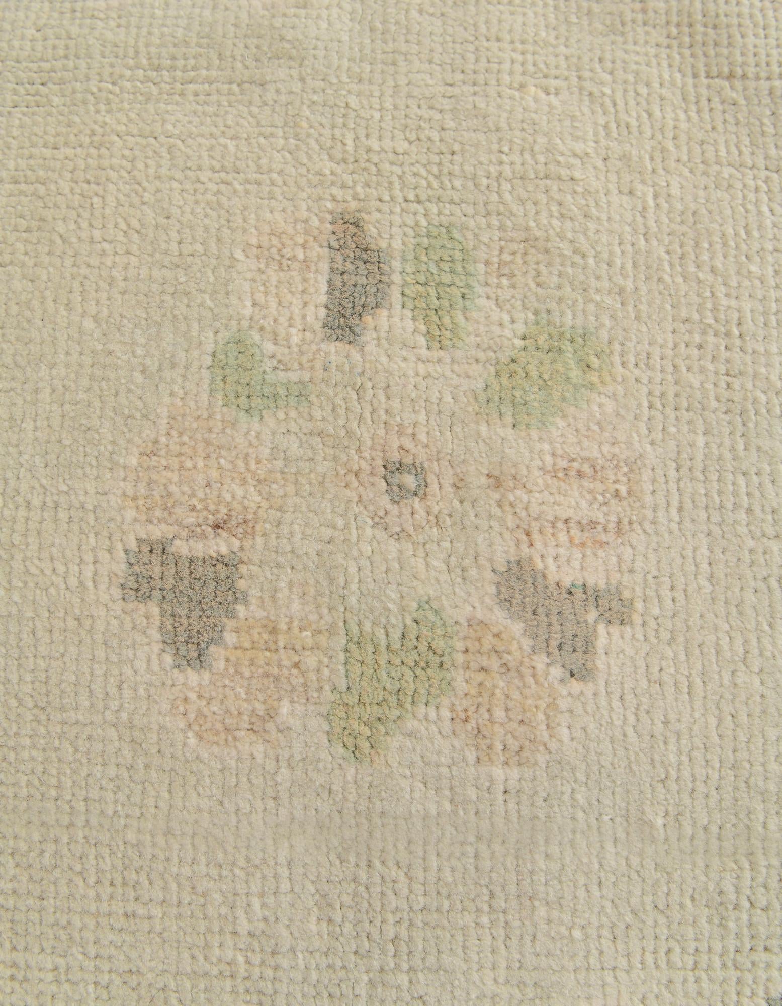 2' 9 x 10' 4 Hand Knotted Oushak Wool Runner Rug