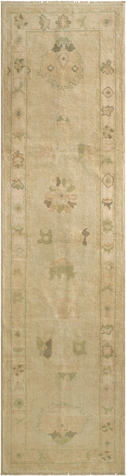 2' 9 x 10' 4  Hand Knotted Oushak Wool Runner Rug