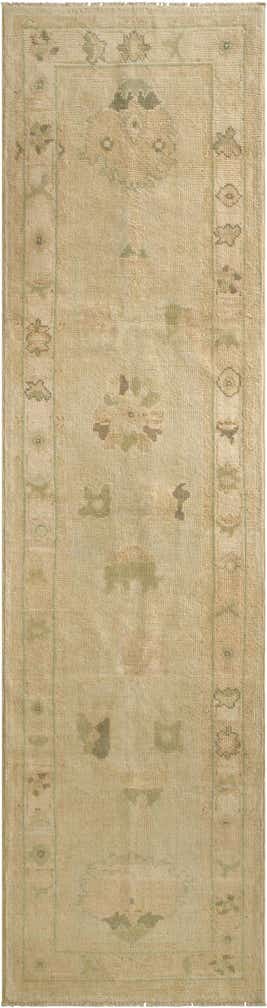 2' 9 x 10' 4 Hand Knotted Oushak Wool Runner Rug