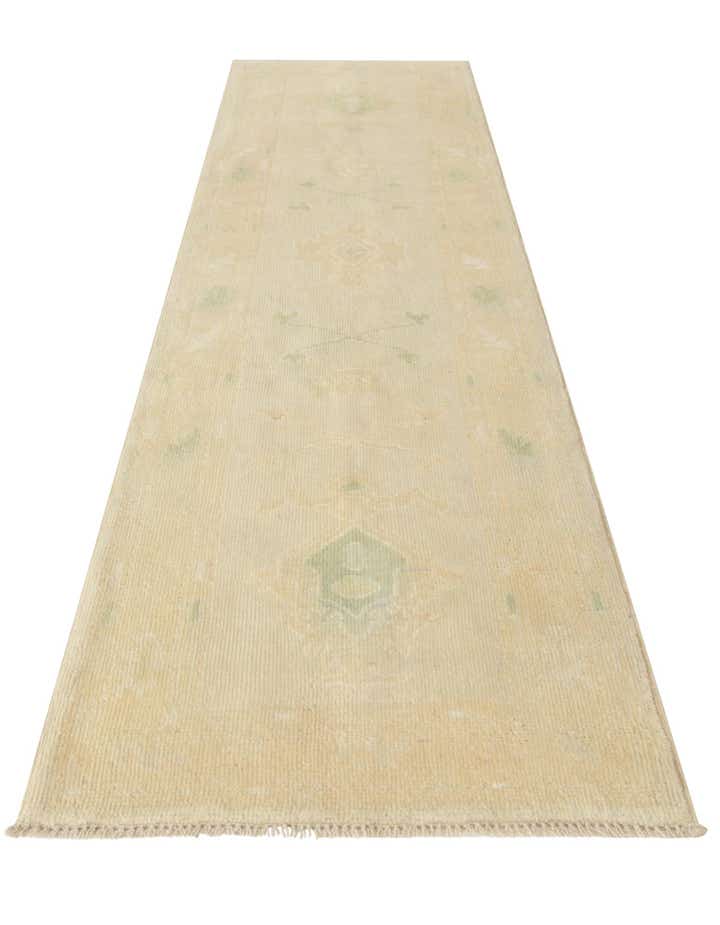2' 8 x 10' 2 Hand Knotted Oushak Wool Runner Rug