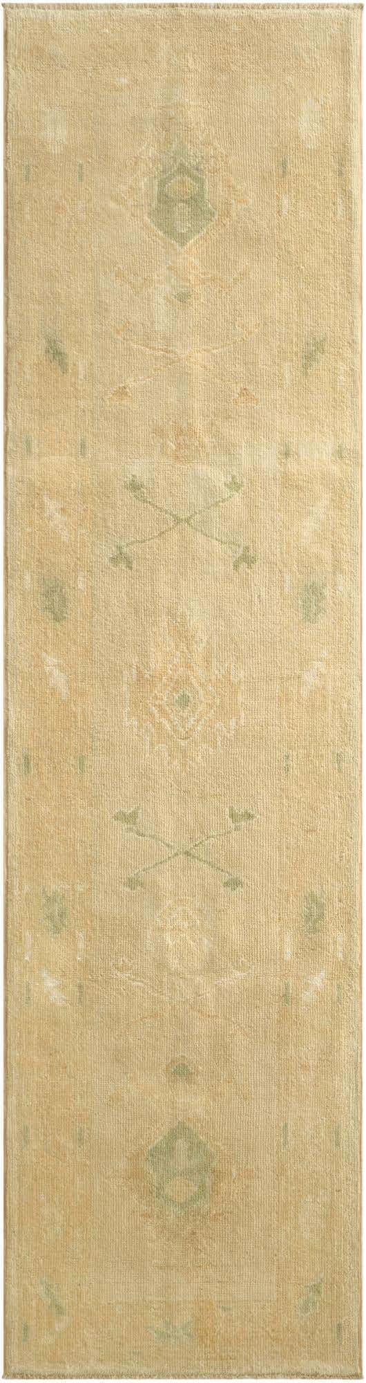 2' 8 x 10' 2 Hand Knotted Oushak Wool Runner Rug