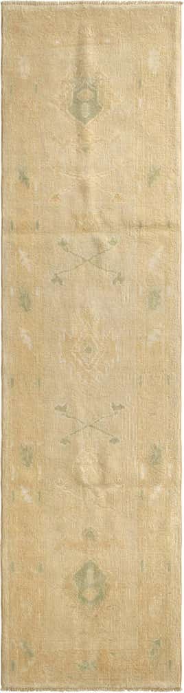 2' 8 x 10' 2 Hand Knotted Oushak Wool Runner Rug