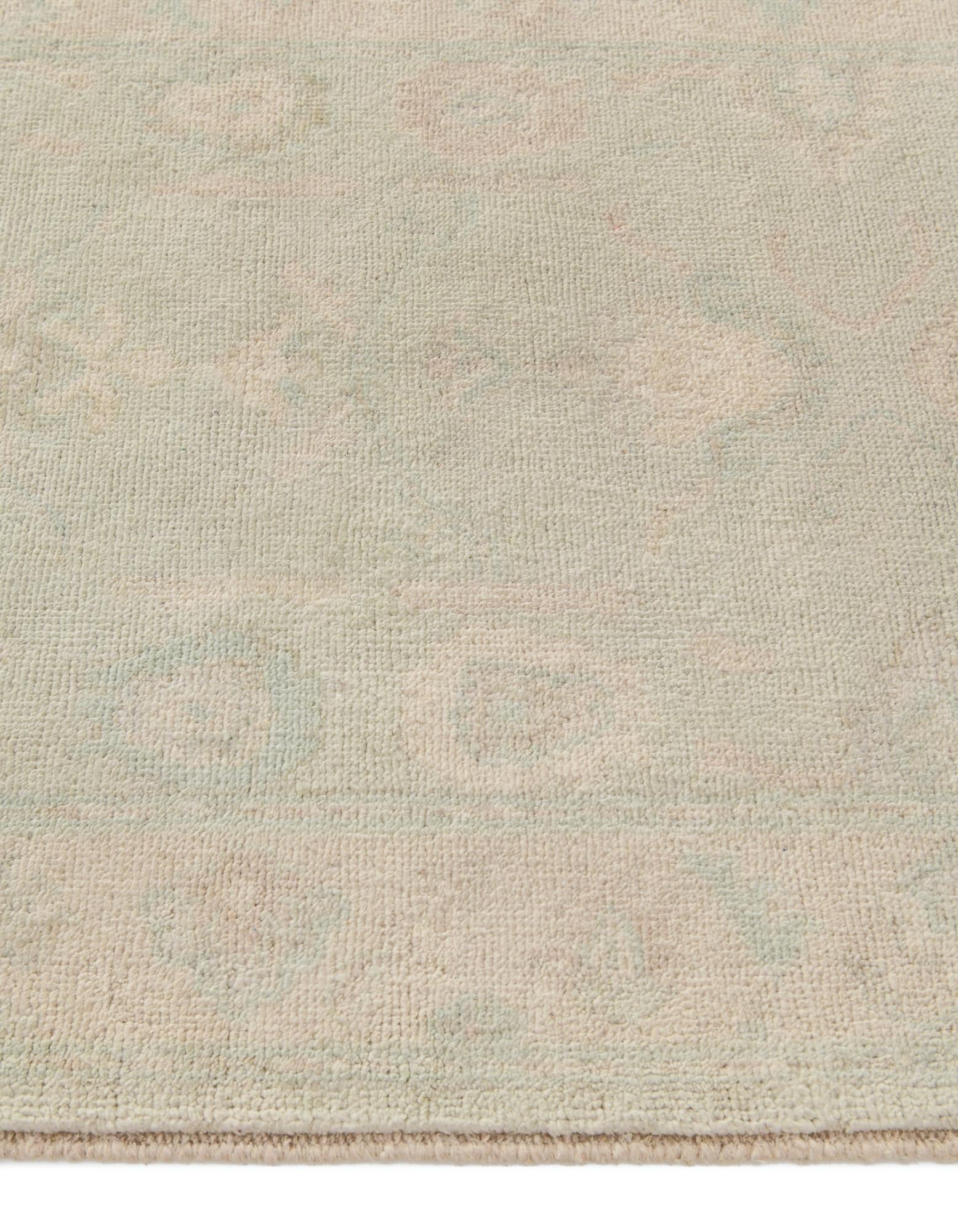 2' 10 x 11' 5 Hand Knotted Oushak Wool Runner Rug