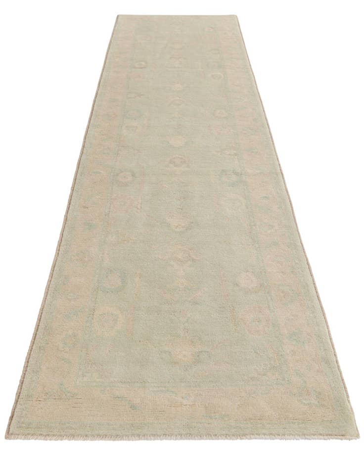 Detail image of 2' 10 x 11' 5 Hand Knotted Oushak Wool Runner Rug