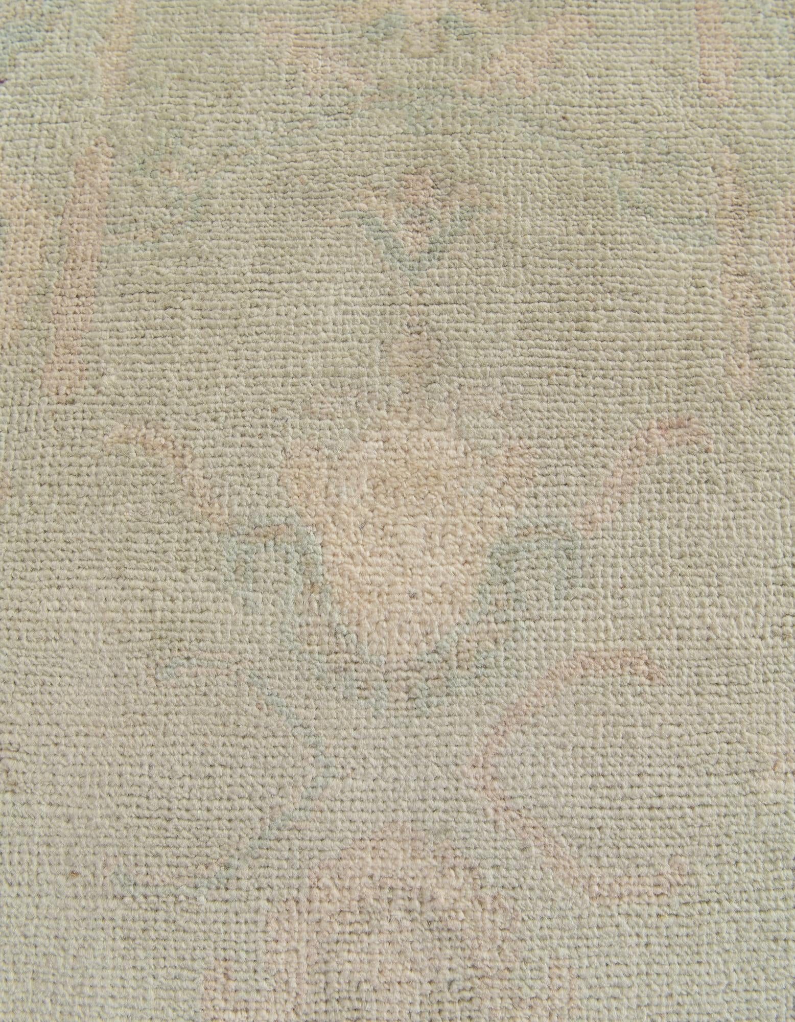 2' 10 x 11' 5 Hand Knotted Oushak Wool Runner Rug