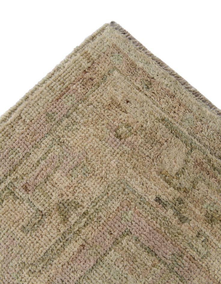 Detail image of 2' 10 x 14' 6  Hand Knotted Oushak Wool Runner Rug
