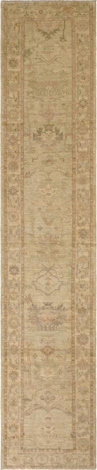 Detail image of 2' 10 x 14' 6 Hand Knotted Oushak Wool Runner Rug