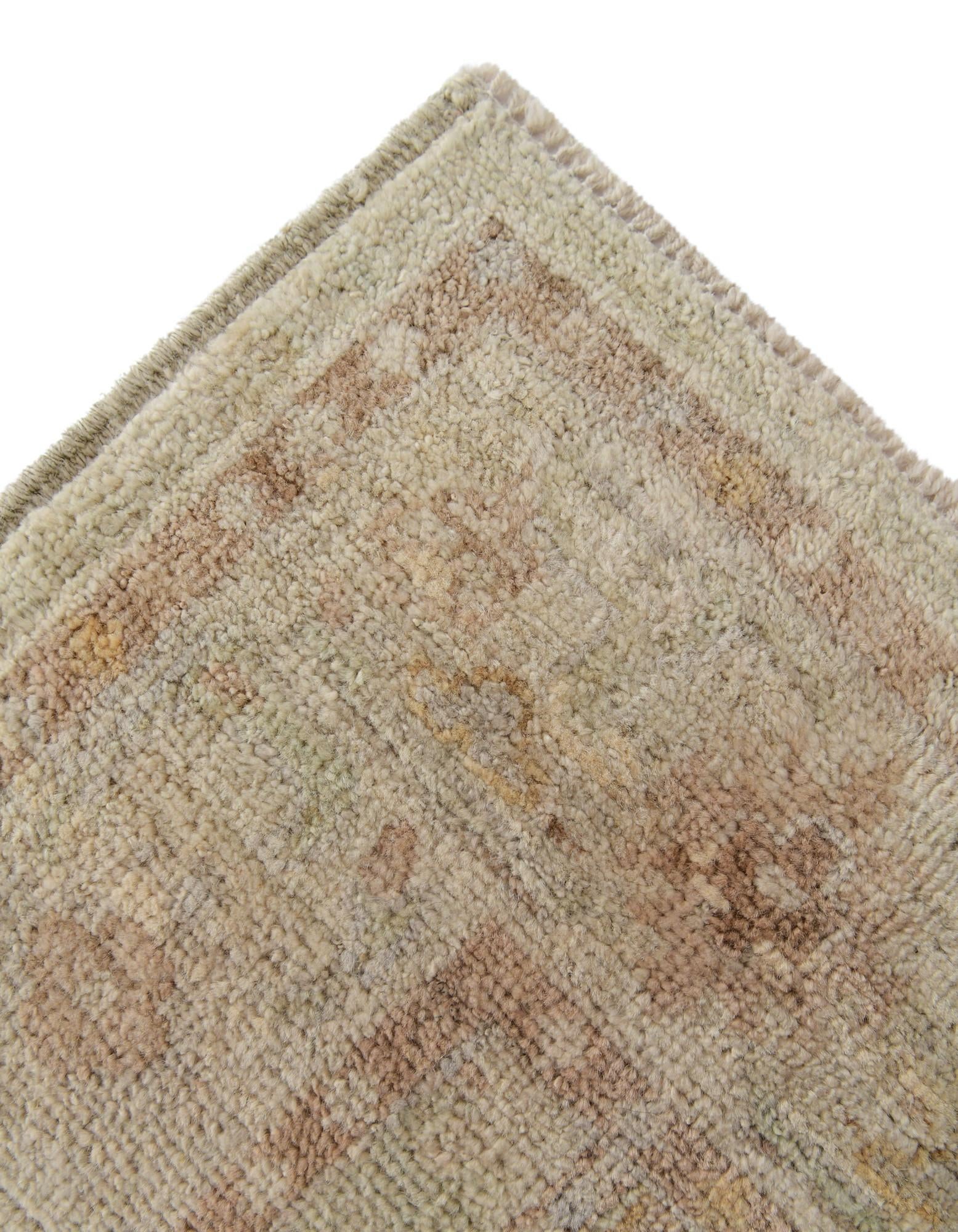 2' 9 x 9' 10 Hand Knotted Oushak Wool Runner Rug