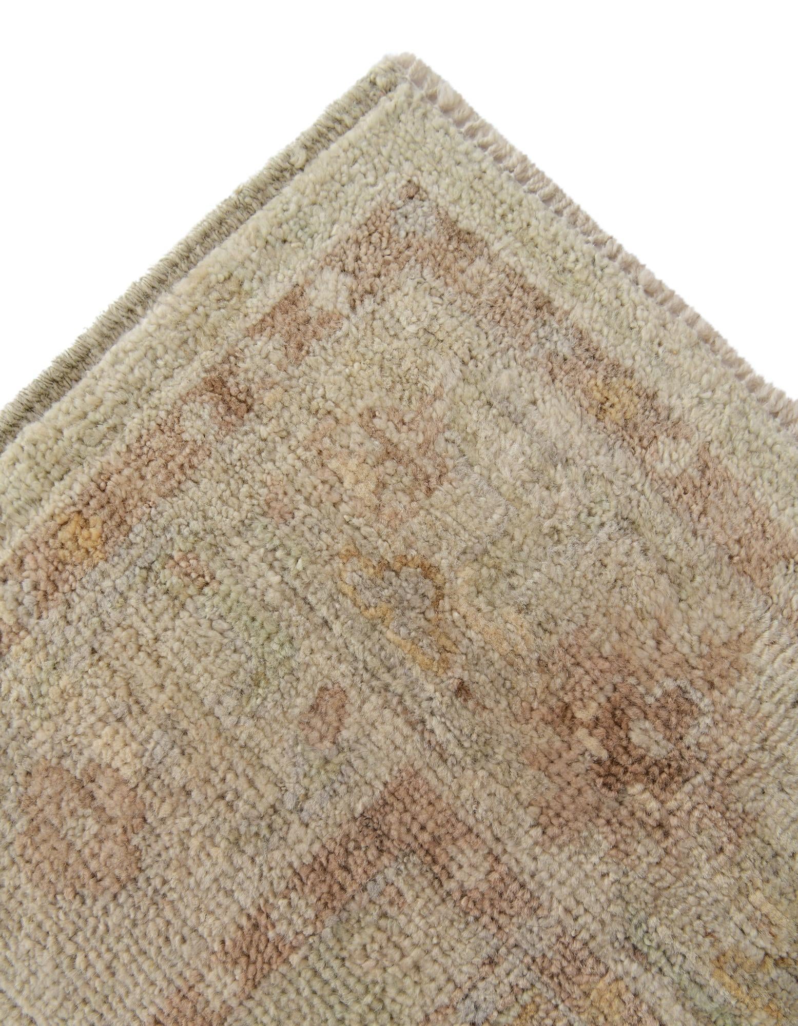 2' 9 x 9' 10 Hand Knotted Oushak Wool Runner Rug
