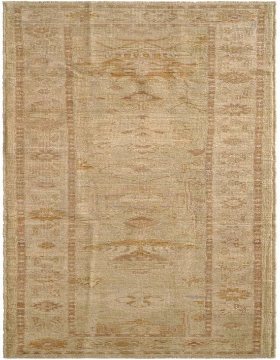 Detail image of 2' 9 x 9' 10 Hand Knotted Oushak Wool Runner Rug