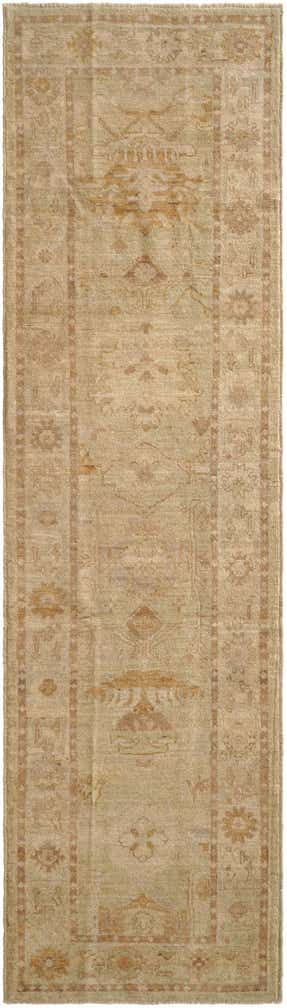 2' 9 x 9' 10 Hand Knotted Oushak Wool Runner Rug