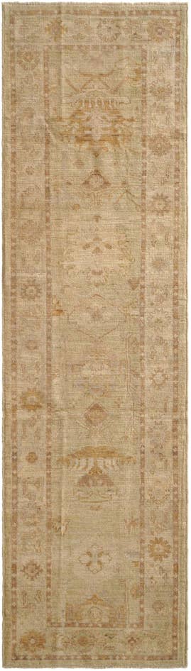 Detail image of 2' 9 x 9' 10 Hand Knotted Oushak Wool Runner Rug