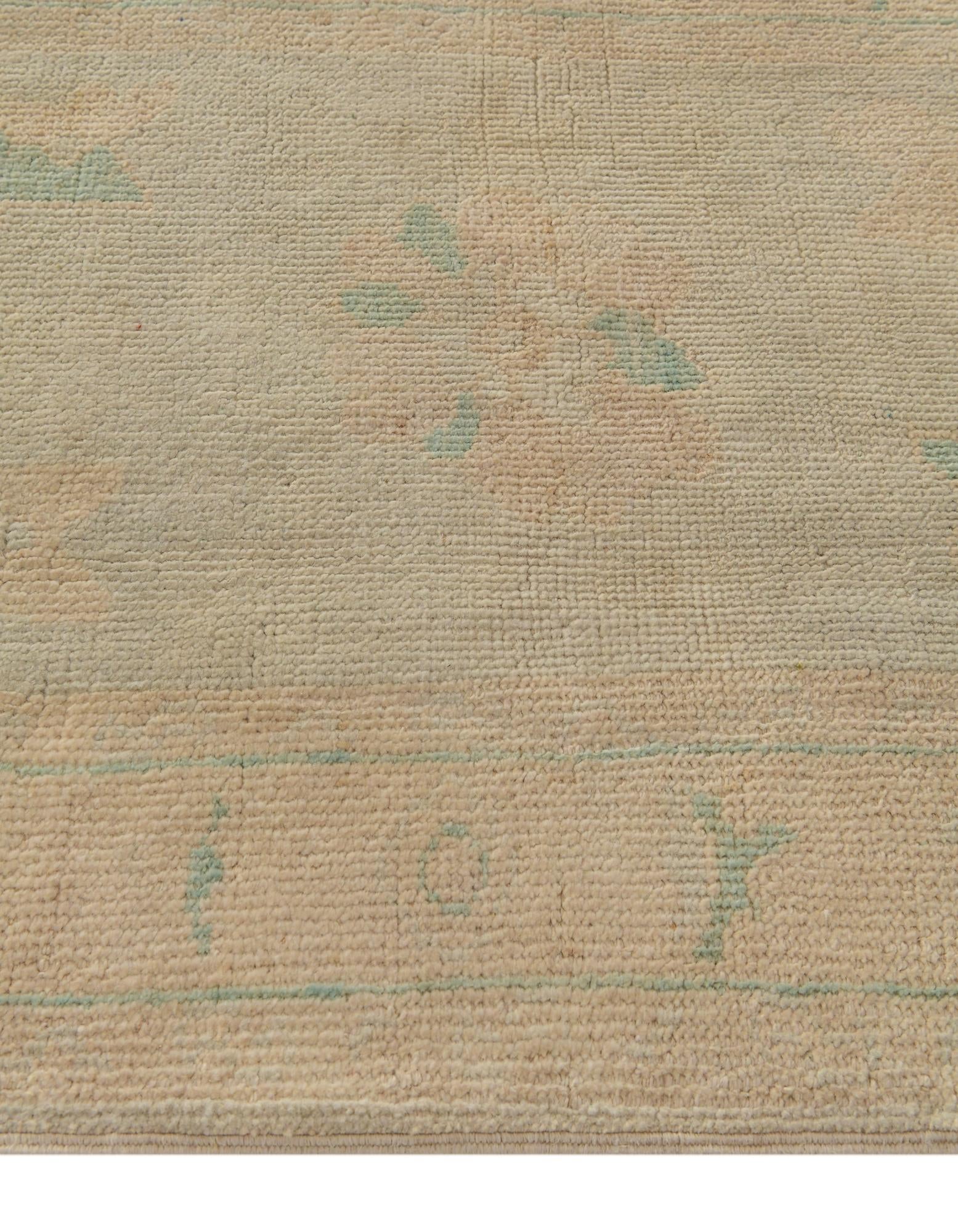 2' 8 x 7' 10 Hand Knotted Oushak Wool Runner Rug
