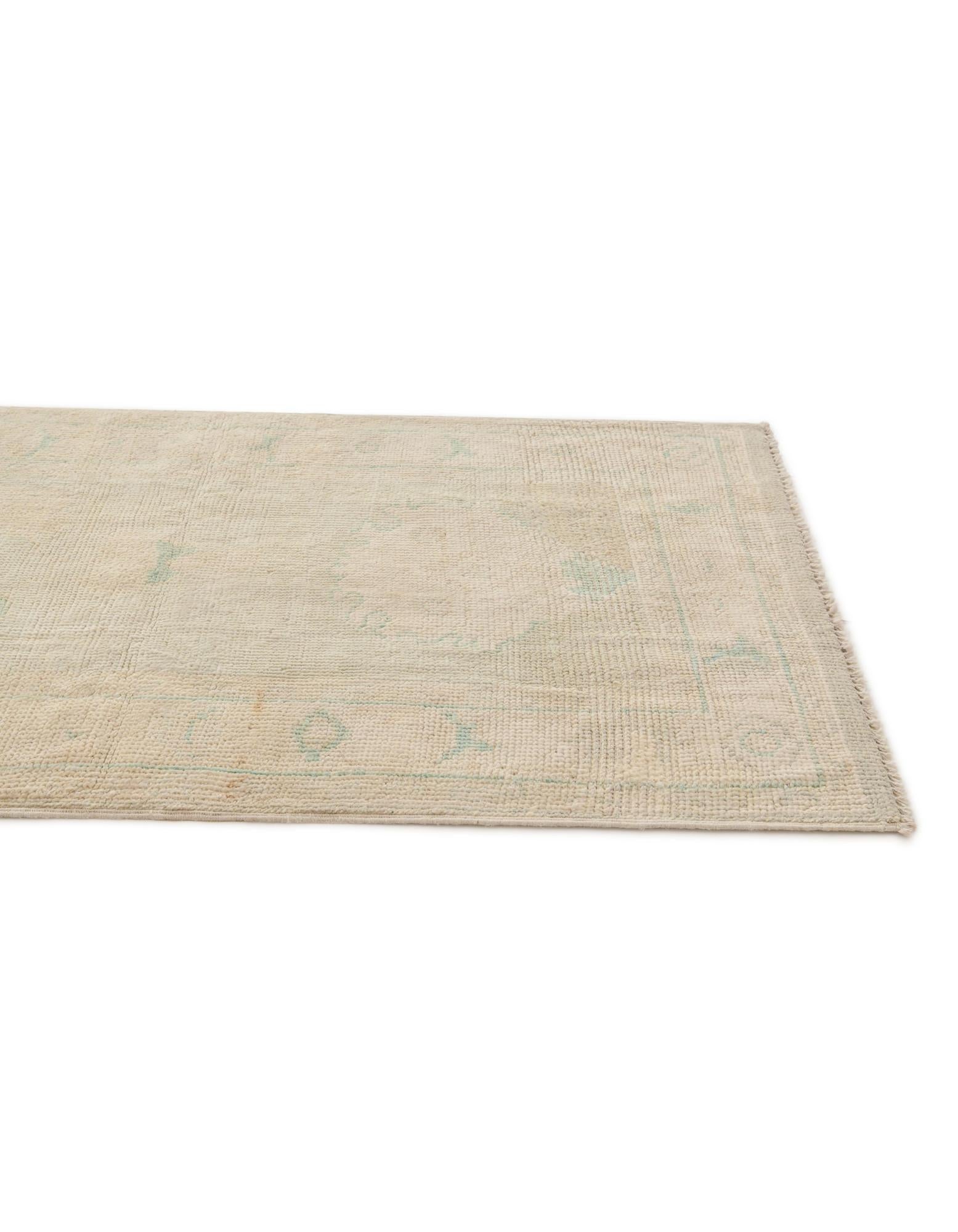 2' 8 x 7' 10 Hand Knotted Oushak Wool Runner Rug