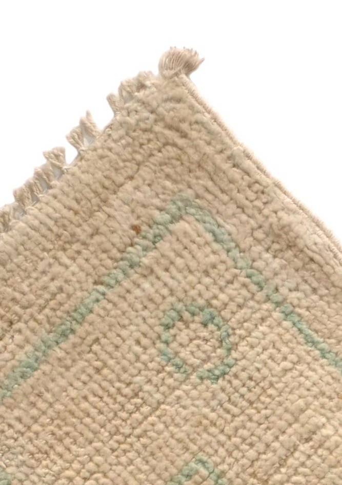 Detail image of 2' 8 x 7' 10 Hand Knotted Oushak Wool Runner Rug