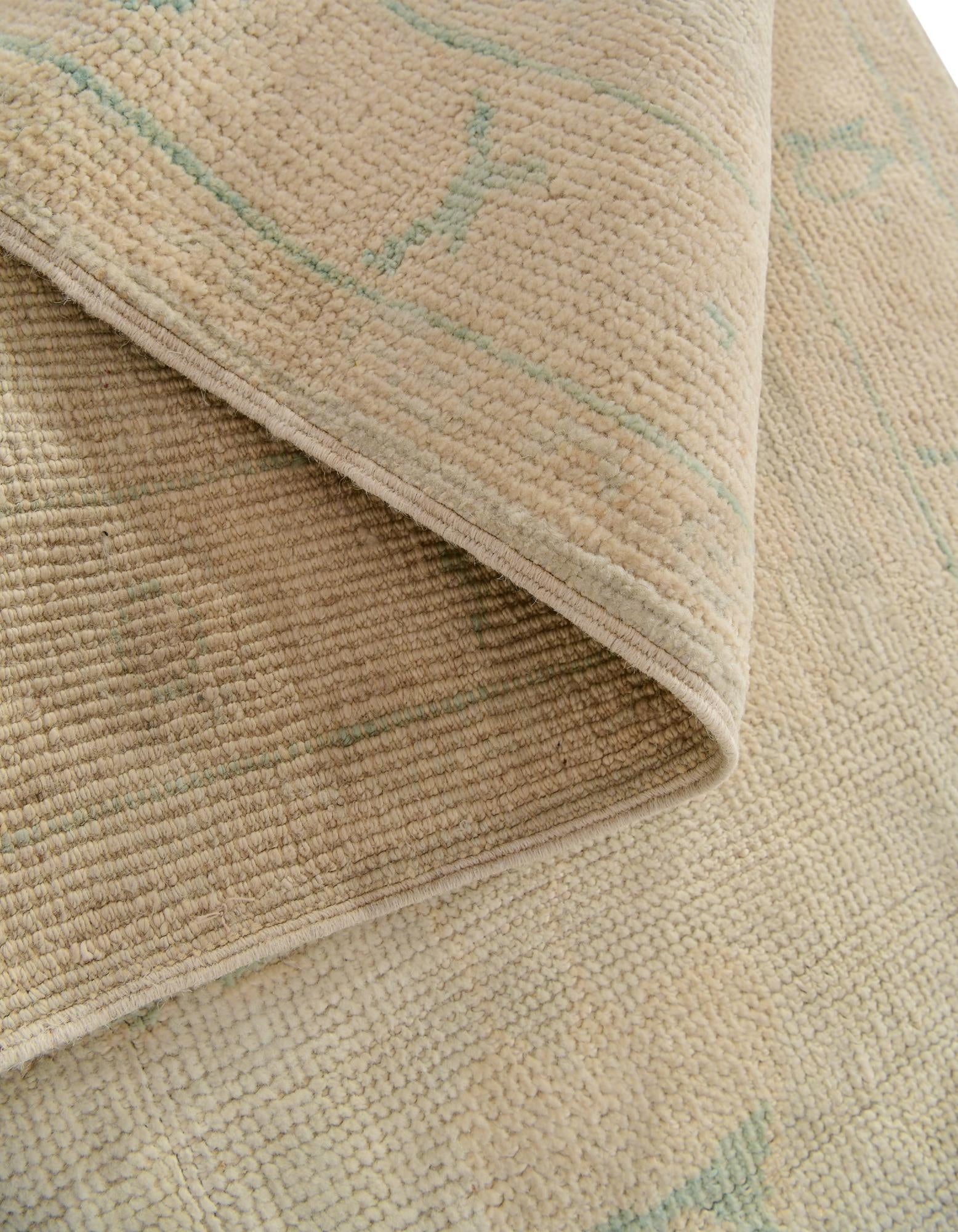 2' 8 x 7' 10 Hand Knotted Oushak Wool Runner Rug
