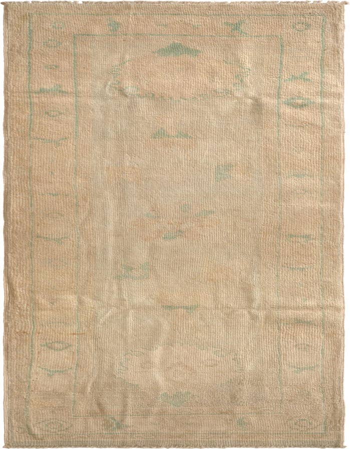 Detail image of 2' 8 x 7' 10 Hand Knotted Oushak Wool Runner Rug