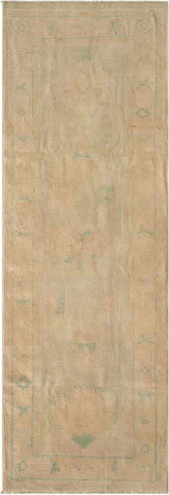 2' 8 x 7' 10 Hand Knotted Oushak Wool Runner Rug
