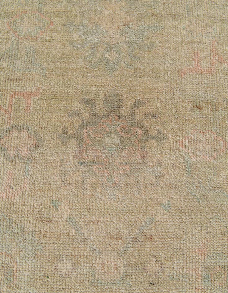 Detail image of 2' 10 x 9' 5 Hand Knotted Oushak Wool Runner Rug