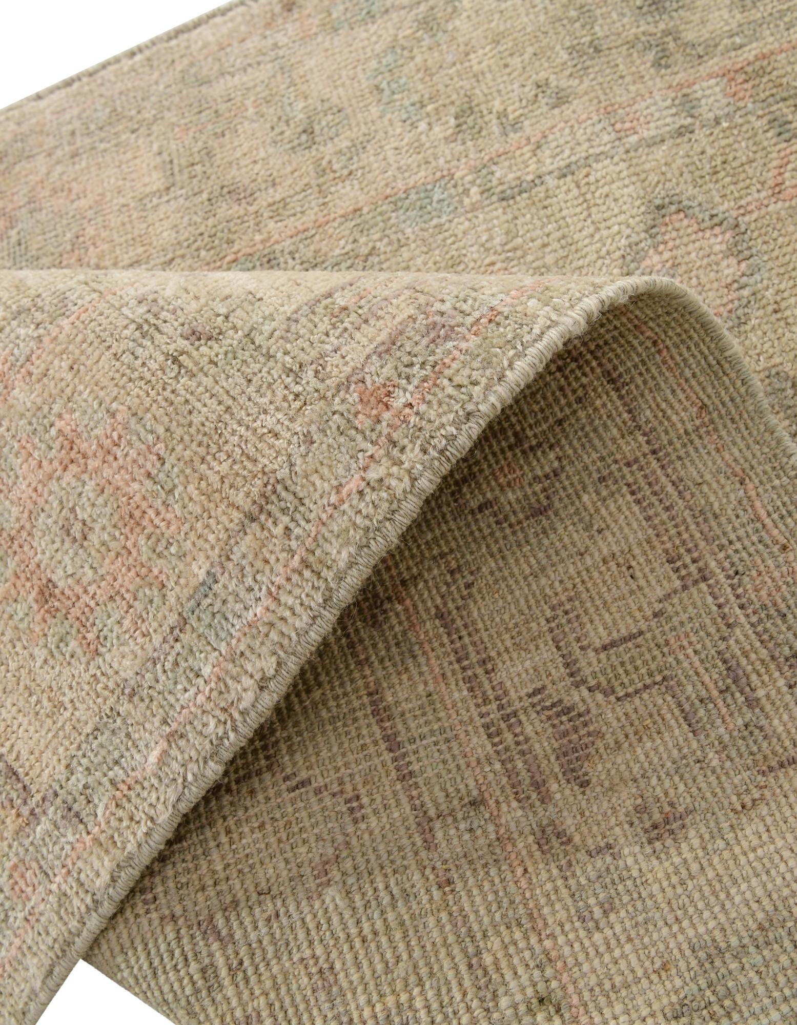 2' 10 x 9' 5 Hand Knotted Oushak Wool Runner Rug