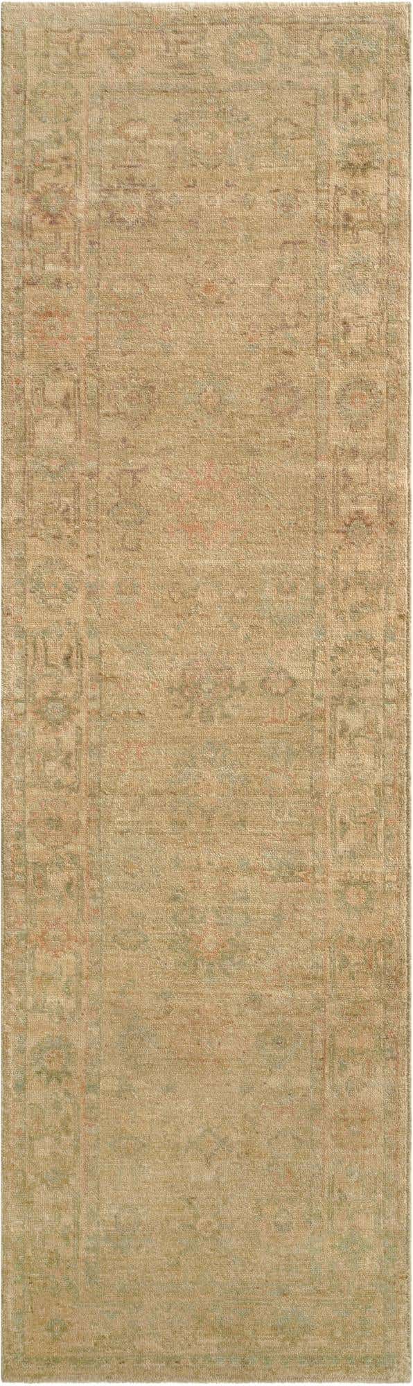 2' 10 x 9' 5 Hand Knotted Oushak Wool Runner Rug