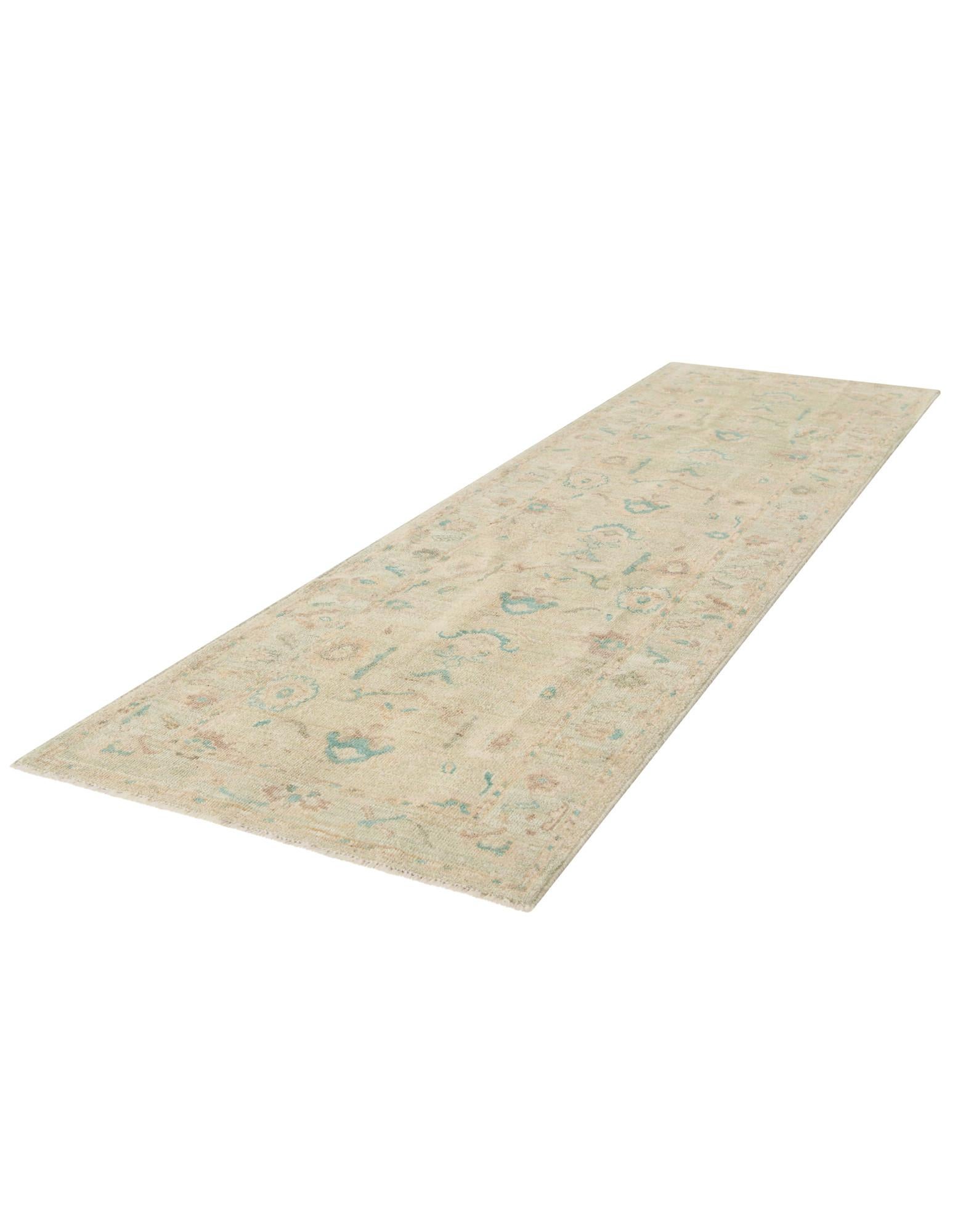 2' 10 x 9' 9 Hand Knotted Oushak Wool Runner Rug