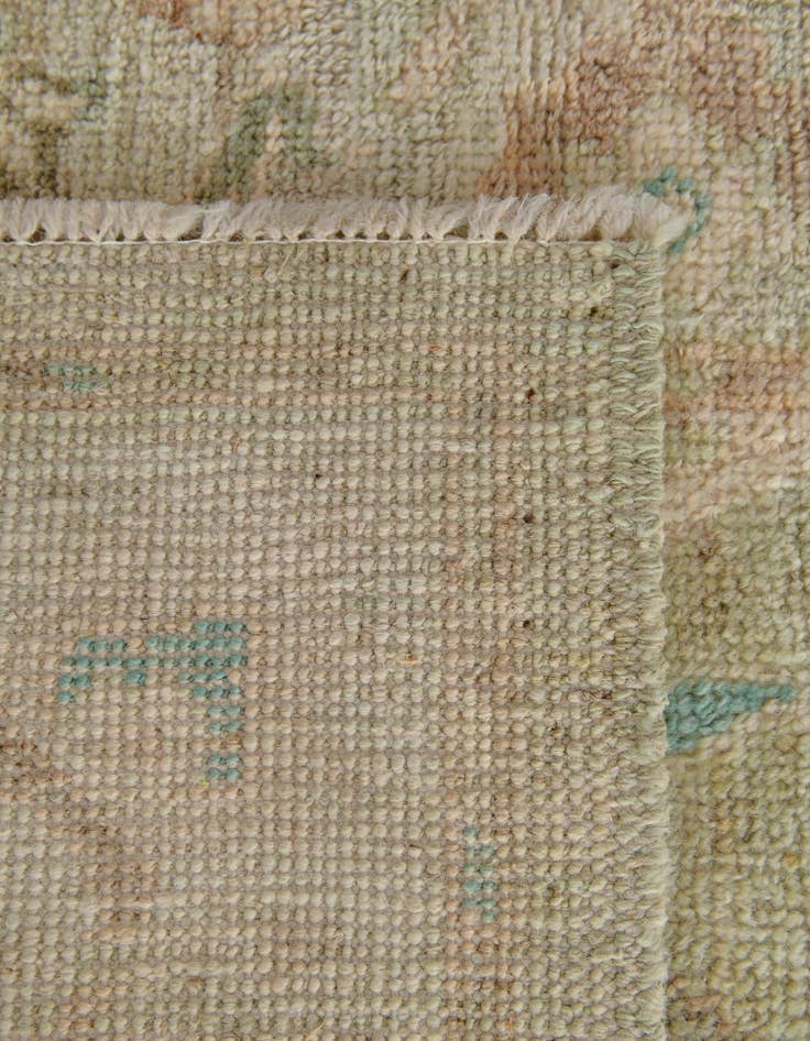 Detail image of 2' 10 x 9' 9 Hand Knotted Oushak Wool Runner Rug