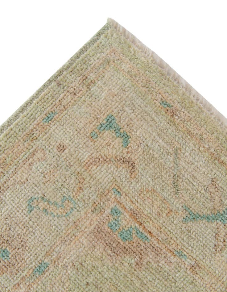 Detail image of 2' 10 x 9' 9 Hand Knotted Oushak Wool Runner Rug