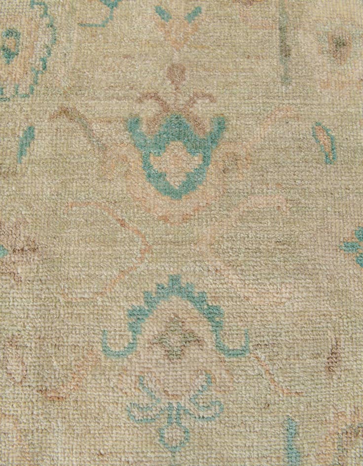 Detail image of 2' 10 x 9' 9 Hand Knotted Oushak Wool Runner Rug