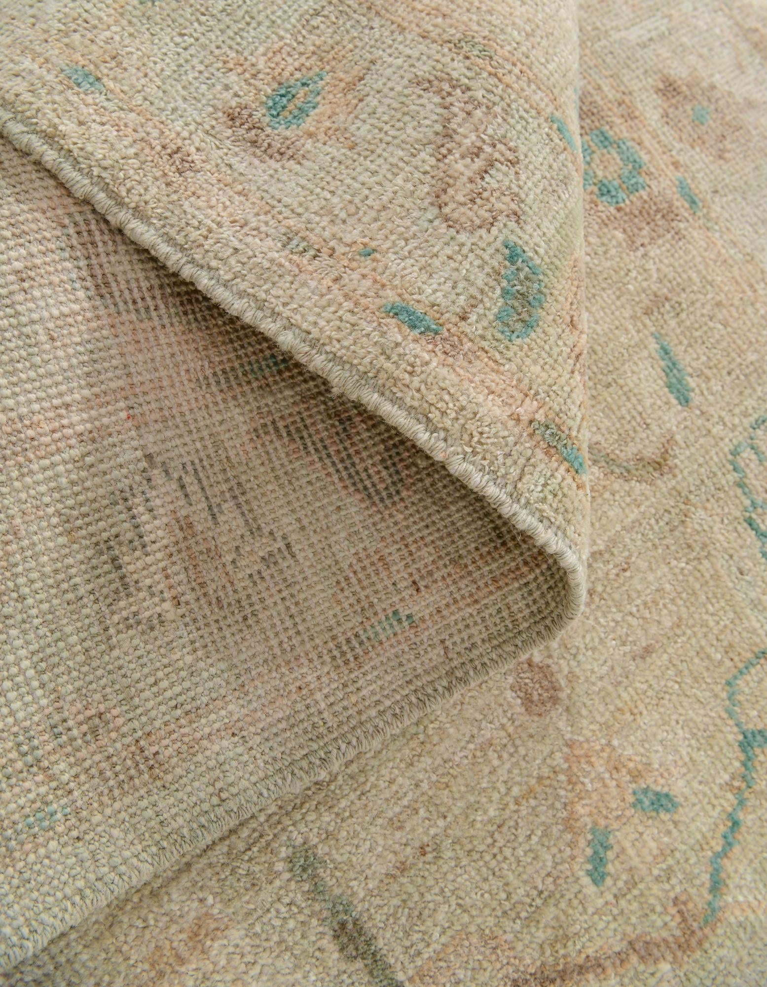 2' 10 x 9' 9 Hand Knotted Oushak Wool Runner Rug