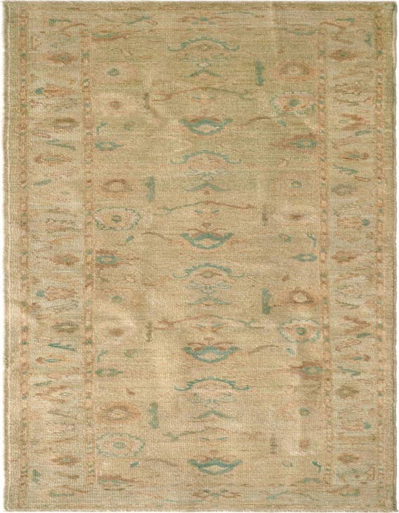 Detail image of 2' 10 x 9' 9 Hand Knotted Oushak Wool Runner Rug