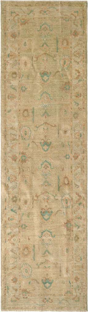 2' 10 x 9' 9 Hand Knotted Oushak Wool Runner Rug