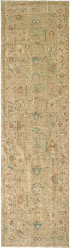 Detail image of 2' 10 x 9' 9 Hand Knotted Oushak Wool Runner Rug