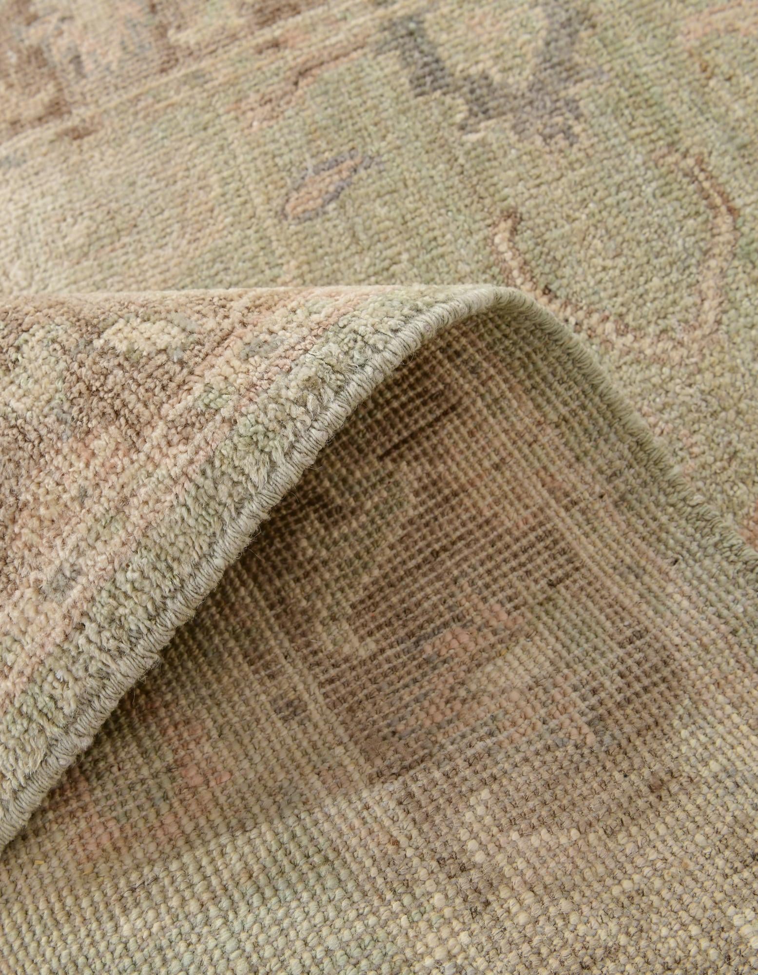 2' 11 x 11' 6 Hand Knotted Oushak Wool Runner Rug