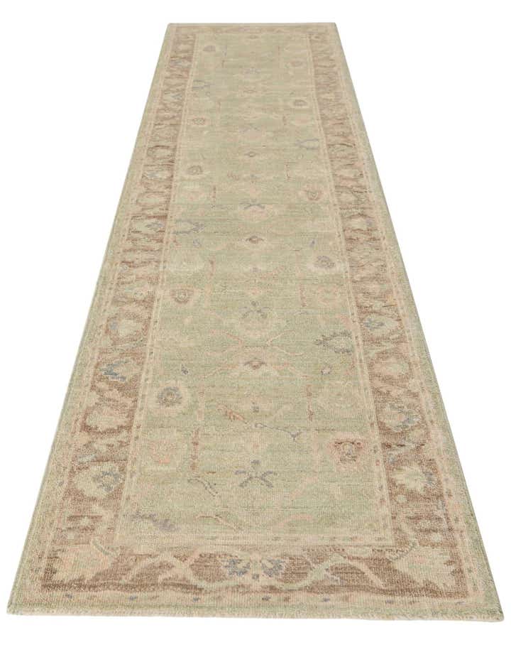 2' 11 x 11' 6 Hand Knotted Oushak Wool Runner Rug
