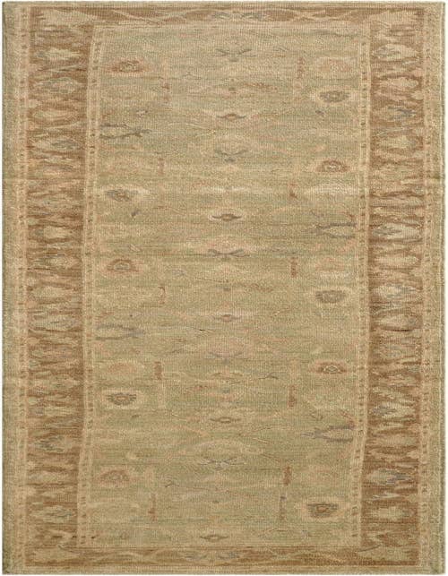 Detail image of 2' 11 x 11' 6 Hand Knotted Oushak Wool Runner Rug