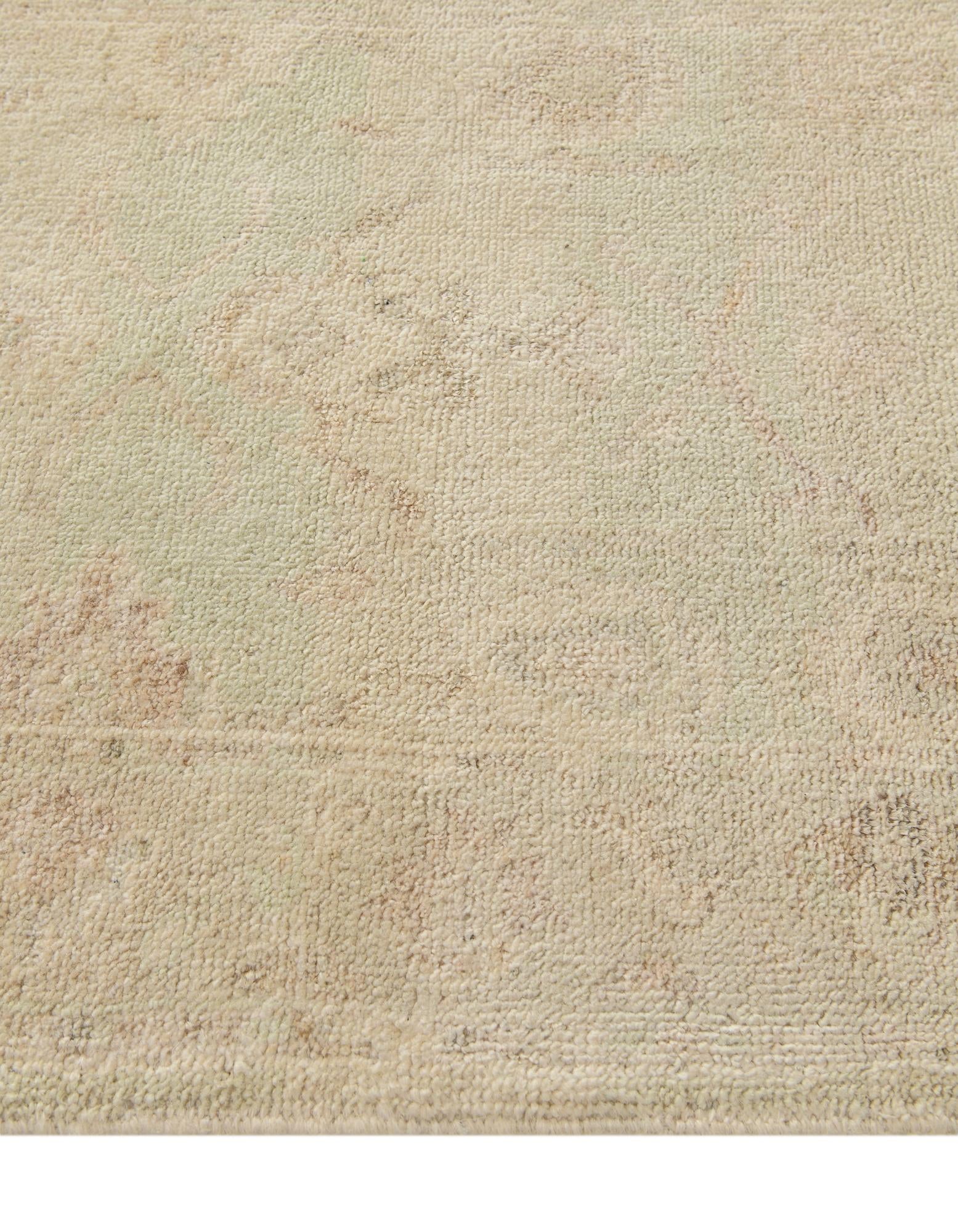 2' 10 x 9' 9 Hand Knotted Oushak Wool Runner Rug
