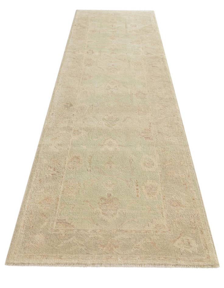 Detail image of 2' 10 x 9' 9 Hand Knotted Oushak Wool Runner Rug