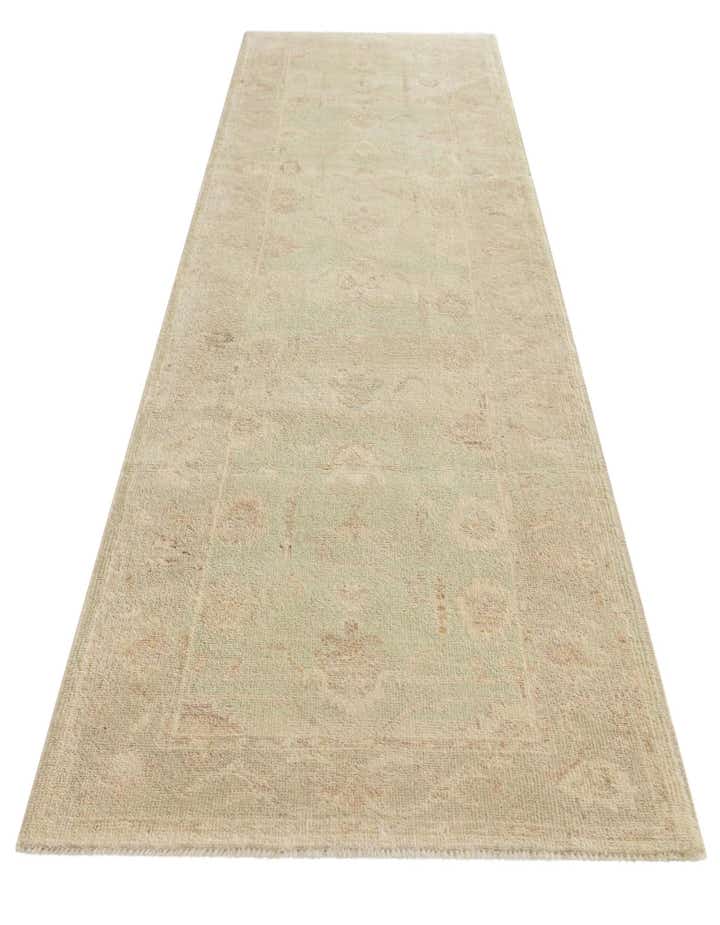 2' 10 x 9' 9 Hand Knotted Oushak Wool Runner Rug