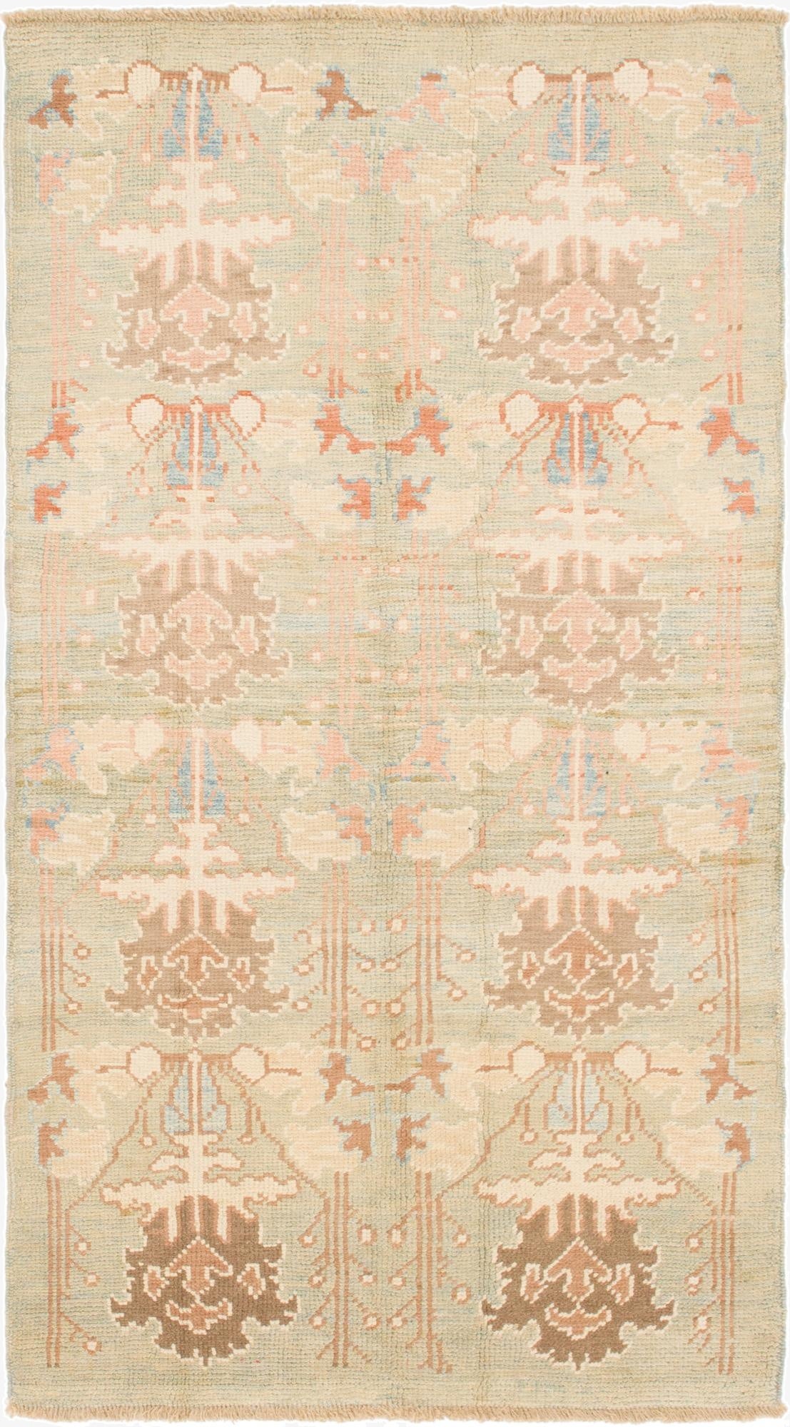 4' 5 x 8'  Hand Knotted Oushak Wool Runner Rug