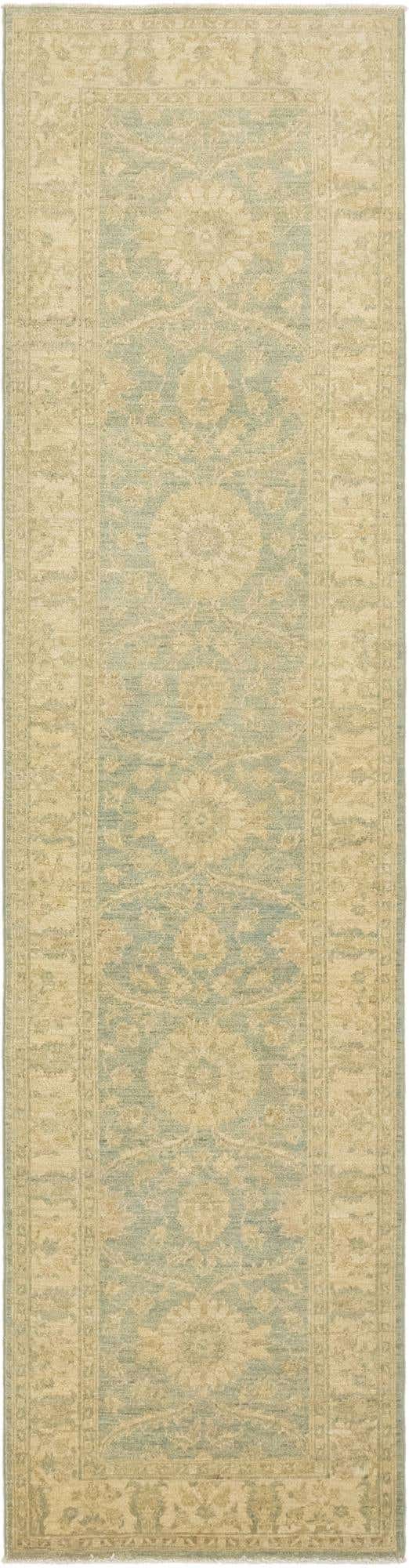 2' 6 x 10' 4 Hand Knotted Peshawar Ziegler Runner Rug