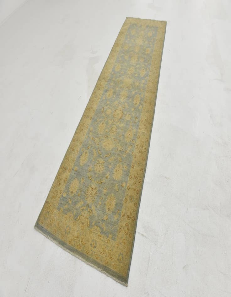 Detail image of 2' 11 x 9' 3  Hand Knotted Peshawar Ziegler Runner Rug